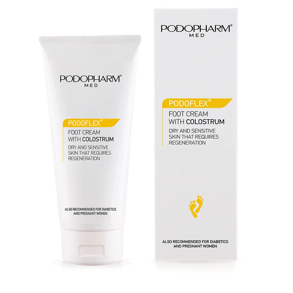 Krem do stóp z colostrum PODOFLEX PODOPHARM na suchą i pękającą skórę stóp.