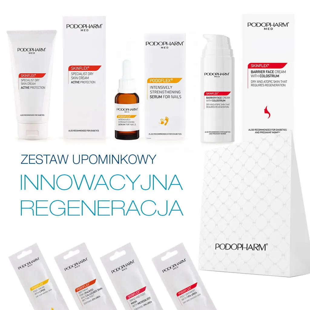 Zestaw kosmetyków na prezent- Regeneracja skóry i paznokci PODOPHARM