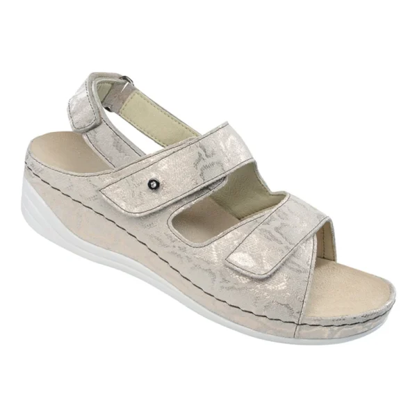 Sandały na haluksy Schein Carla - perłowy