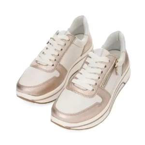 Buty zdrowotne damskie tęgość H Ara Sapporo biało-złoty