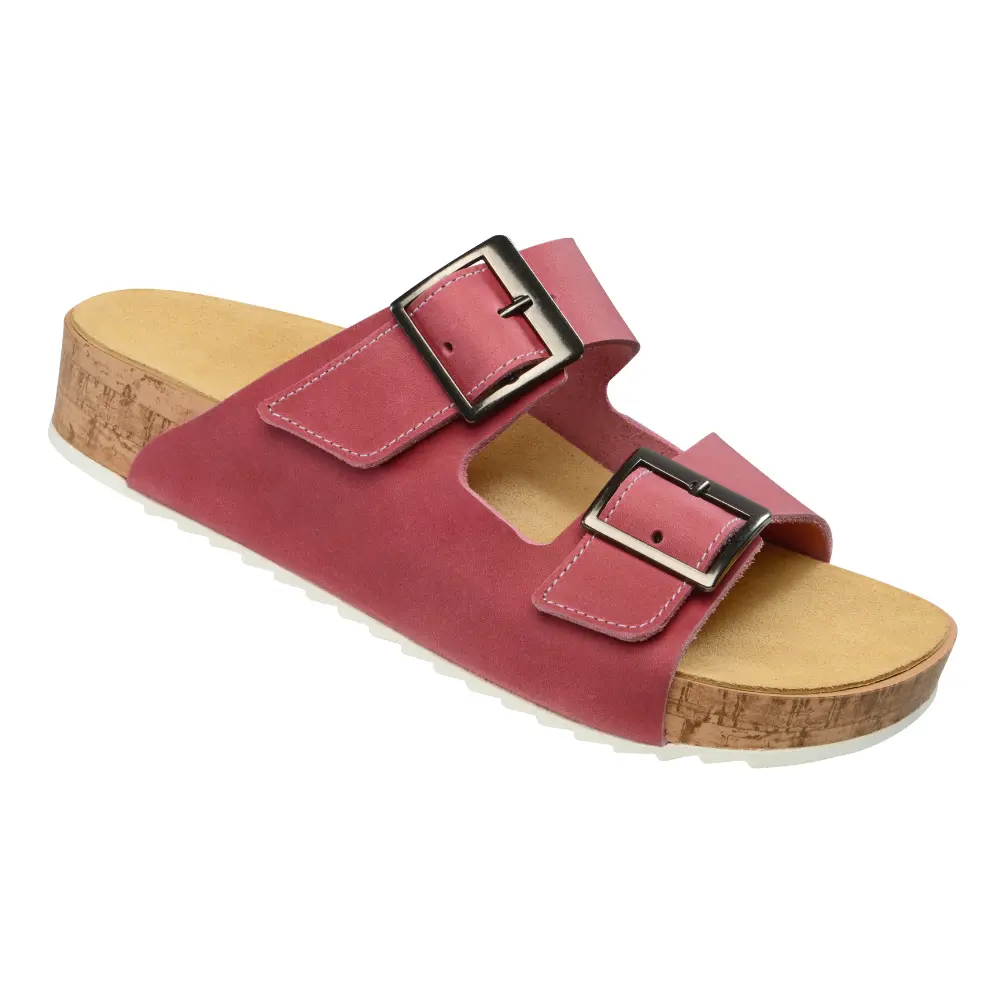 Klapki profilaktyczne damskie Schein z wyjmowaną wkładką jagodowe