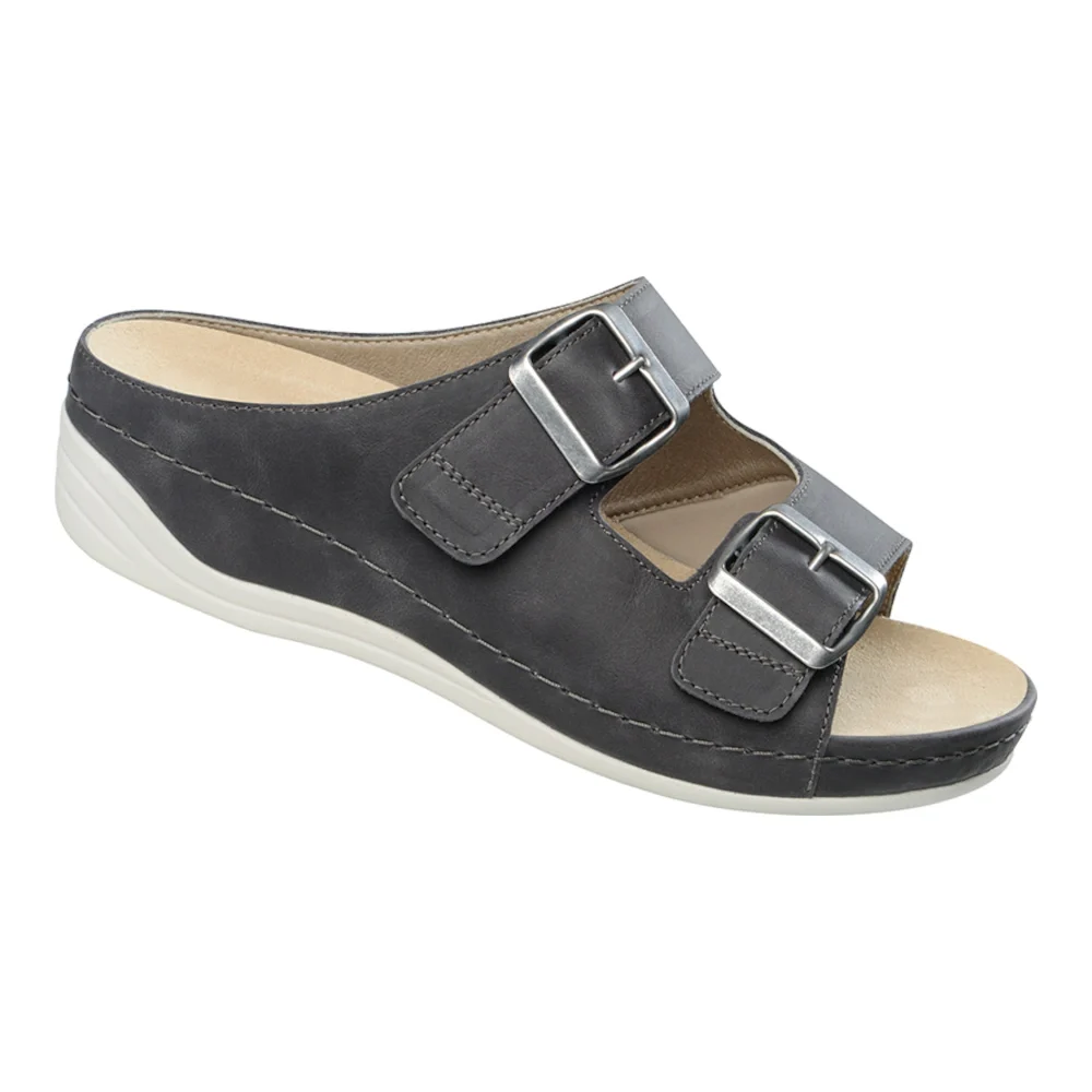 Ortopedyczne klapki na haluksy damskie Schein ciemnoszare