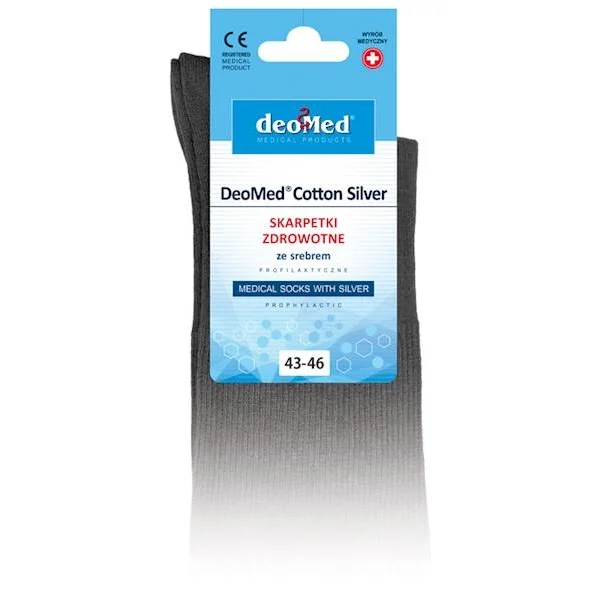 Skarpety z jonami srebra DeoMed Cotton Silver