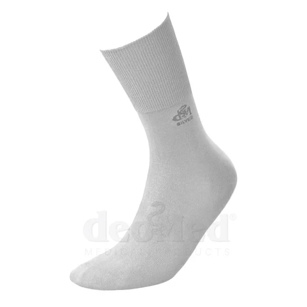 Skarpety z jonami srebra DeoMed Cotton Silver popielate