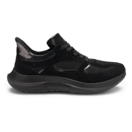 Czarne sneakersy damskie oddychające z siateczką Ara Motion