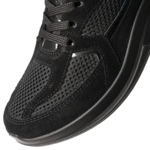 Czarne sneakersy damskie oddychające z siateczką Ara Motion