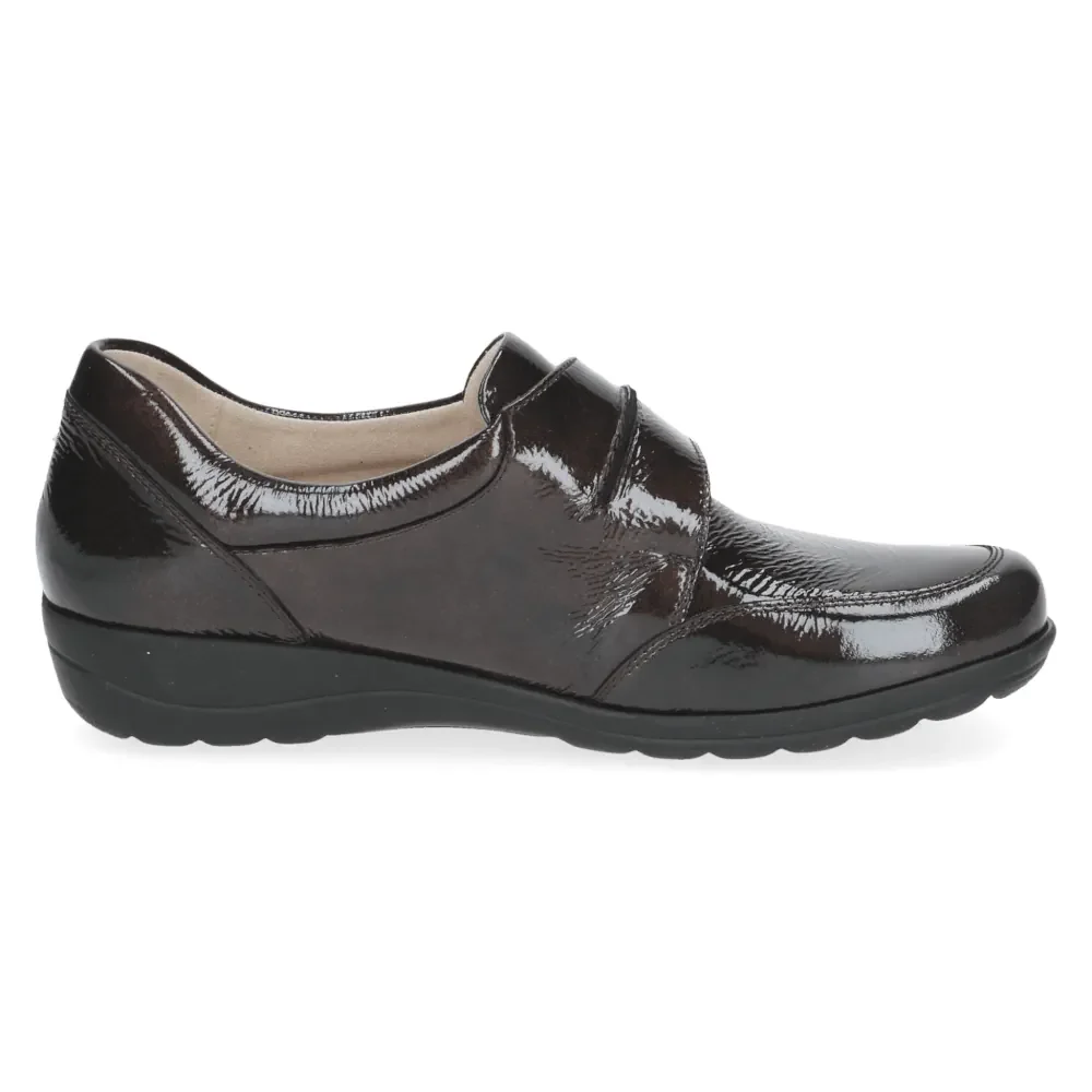 Eleganckie buty damskie na szerszą stopę lakierowane CAPRICE 9-24753-45-546
