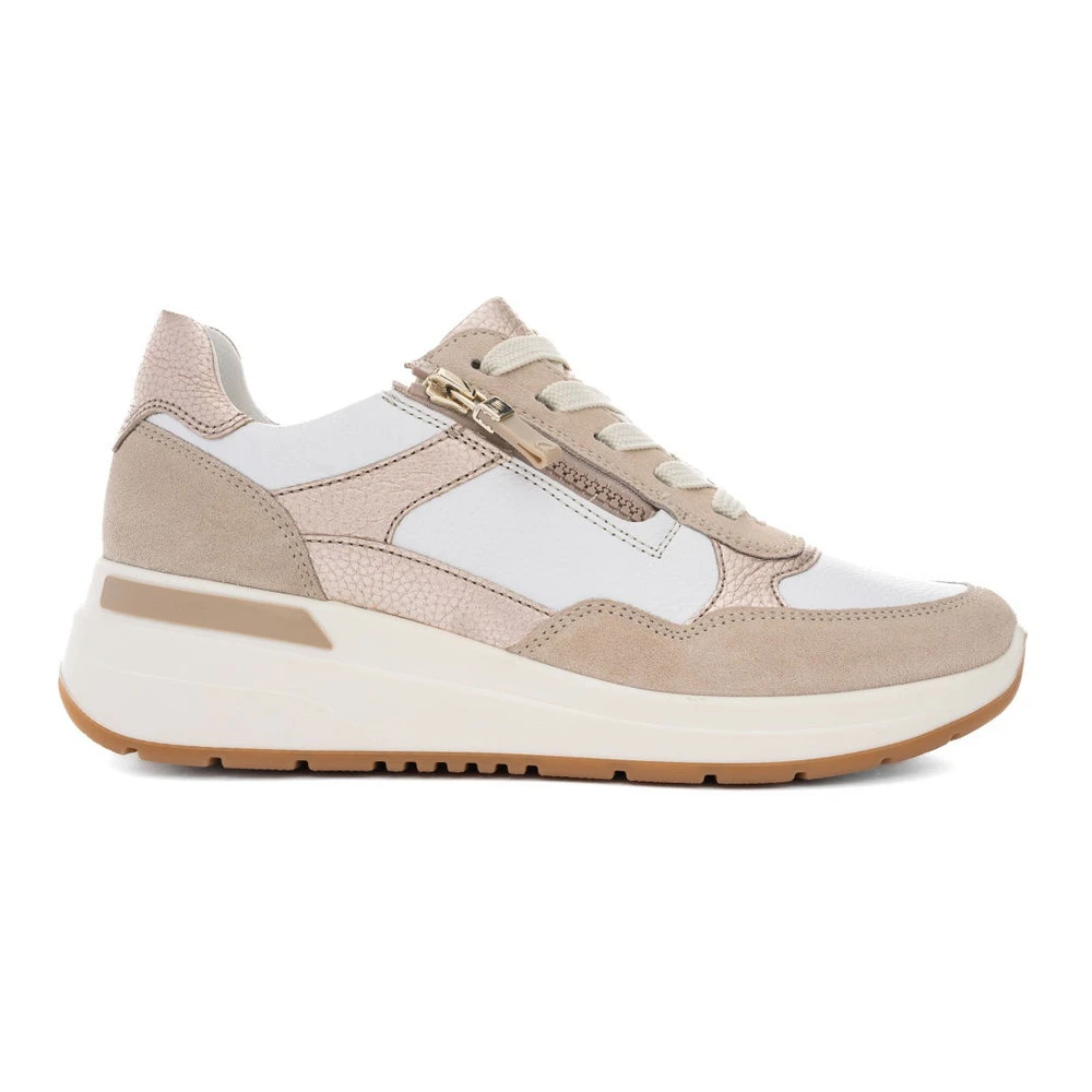 Wygodne sneakersy damskie z wyjmowaną wkładką Ara Garda 12-57702-25 beżowy