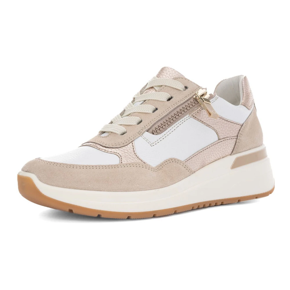 Wygodne sneakersy damskie z wyjmowaną wkładką Ara Garda 12-57702-25 beżowy
