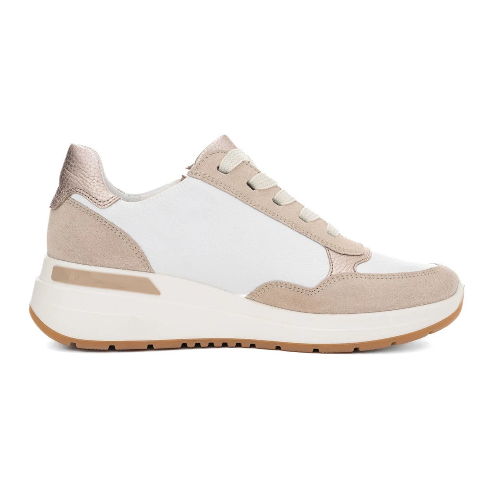Wygodne sneakersy damskie z wyjmowaną wkładką Ara Garda 12-57702-25 beżowy