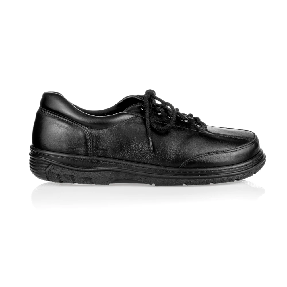 Buty na szerokie palce PAPS skóra naturalna czarne