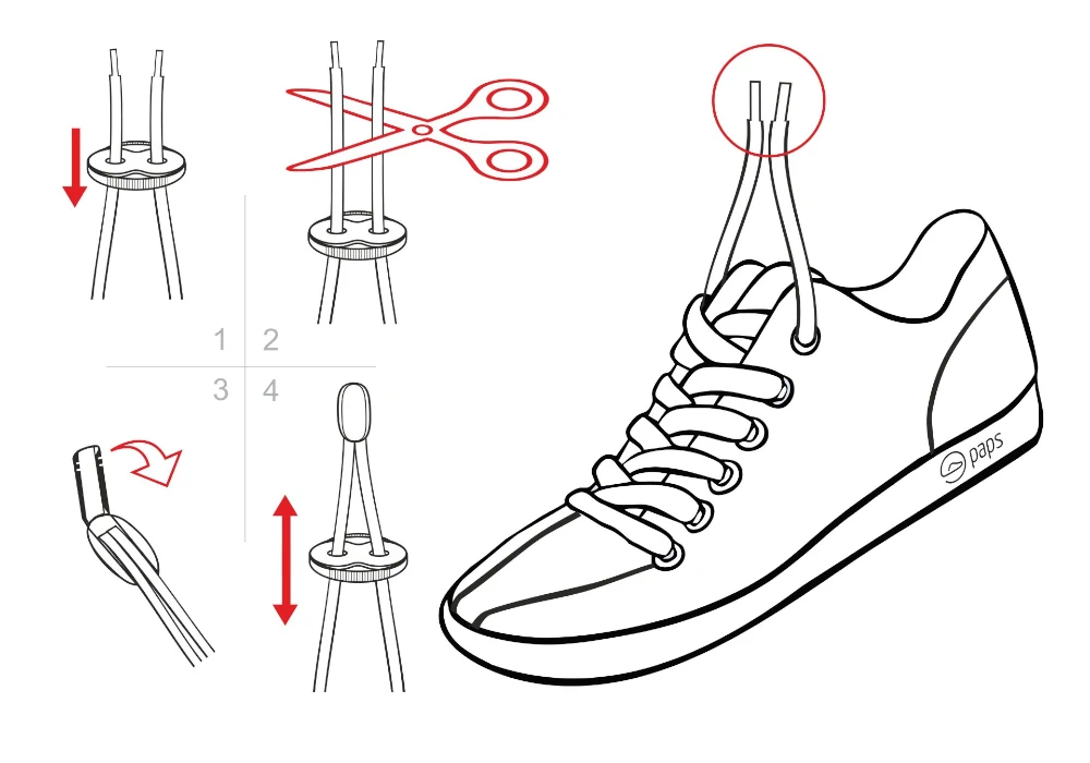 Buty na szerokie palce PAPS Shoe - instrukcja szybkiego sznurowania