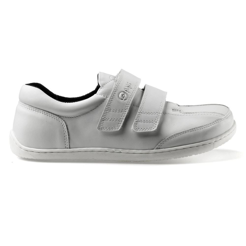 Buty na rzepy damskie i męskie Paps Shoe ME 1059-102 białe z wyjmowaną wkładką