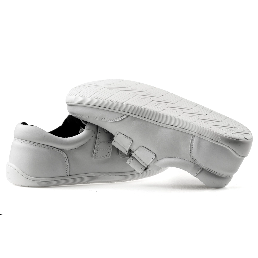 Buty na rzepy damskie i męskie Paps Shoe ME 1059-102 białe z wyjmowaną wkładką