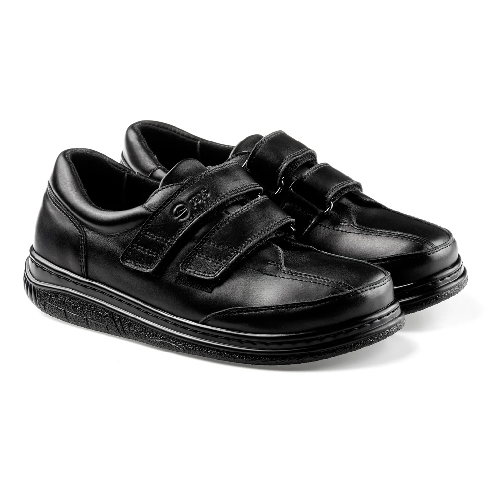 Buty na rzepy męskie i damskie Paps Shoe ME 1060-202 czarne regulacja szerokości