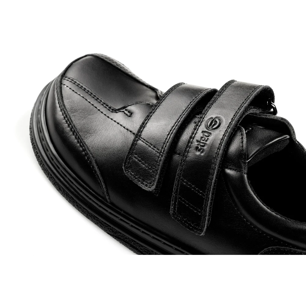 Buty na rzepy męskie i damskie Paps Shoe ME 1060-202 czarne regulacja szerokości