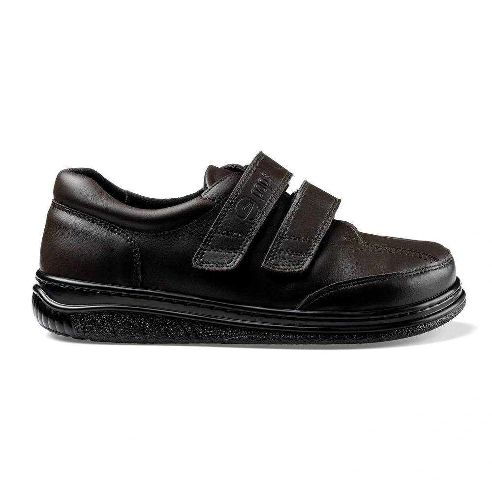 Buty na rzepy męskie i damskie Paps Shoe ME 1060-302 brązowe na szeroką stopę