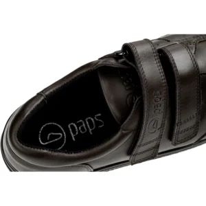 Buty na rzepy męskie i damskie Paps Shoe ME 1060-302 brązowe na szeroką stopę
